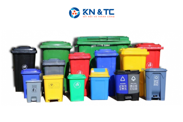 KN&TC phân phối các loại thùng rác công nghiệp toàn quốc - Đa dạng kích thước, chất lượng bền bỉ, giá tốt