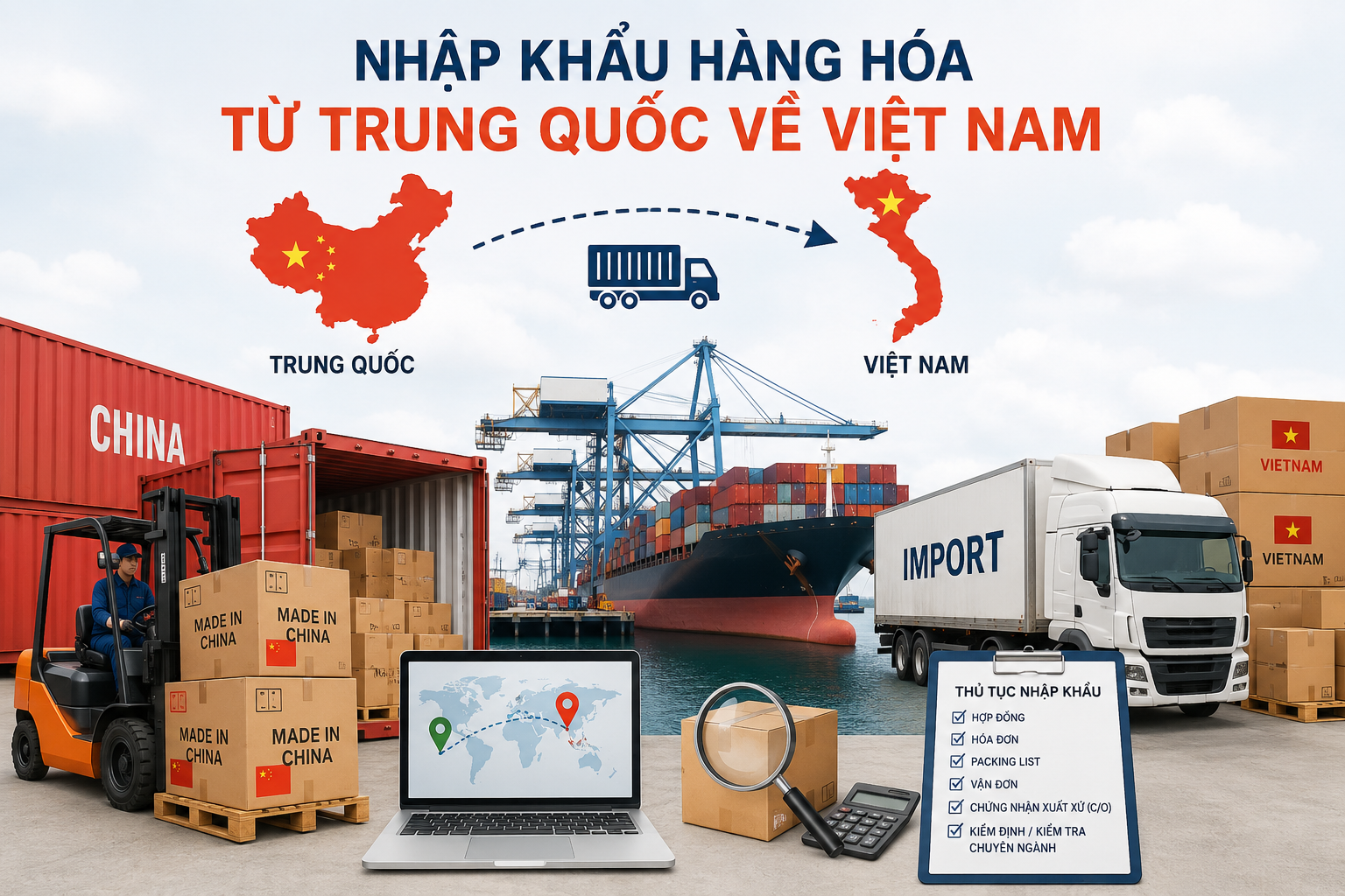 Nhập khẩu hàng từ Trung Quốc về Việt Nam hiện nay: Thuận lợi và khó khăn doanh nghiệp cần biết