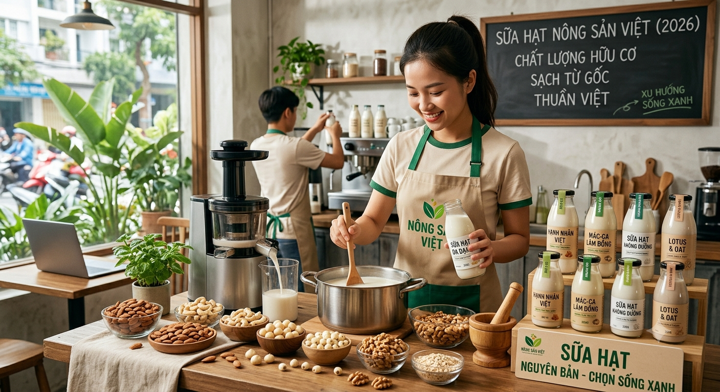 THỊ TRƯỜNG SỮA HẠT VIỆT NAM 2026: LÀN SÓNG "SỐNG XANH" THÚC ĐẨY DOANH NGHIỆP NỘI TÌM HƯỚNG ĐI TỰ NHIÊN VÀ BỀN VỮNG