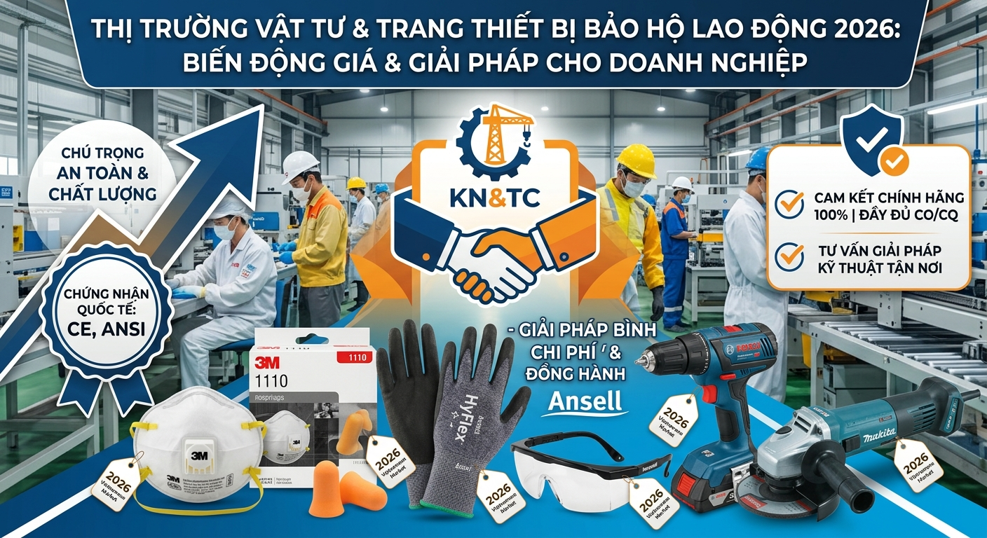 Thị Trường Vật Tư & Trang Thiết Bị Bảo Hộ Lao Động 2026: Biến Động Giá & Giải Pháp Cho Doanh Nghiệp